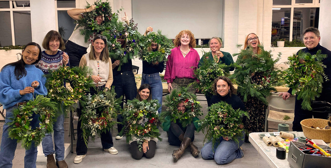 Festive Wreath Making Workshops in Hove: Pom-Poms, Mulled Wine and Good Company