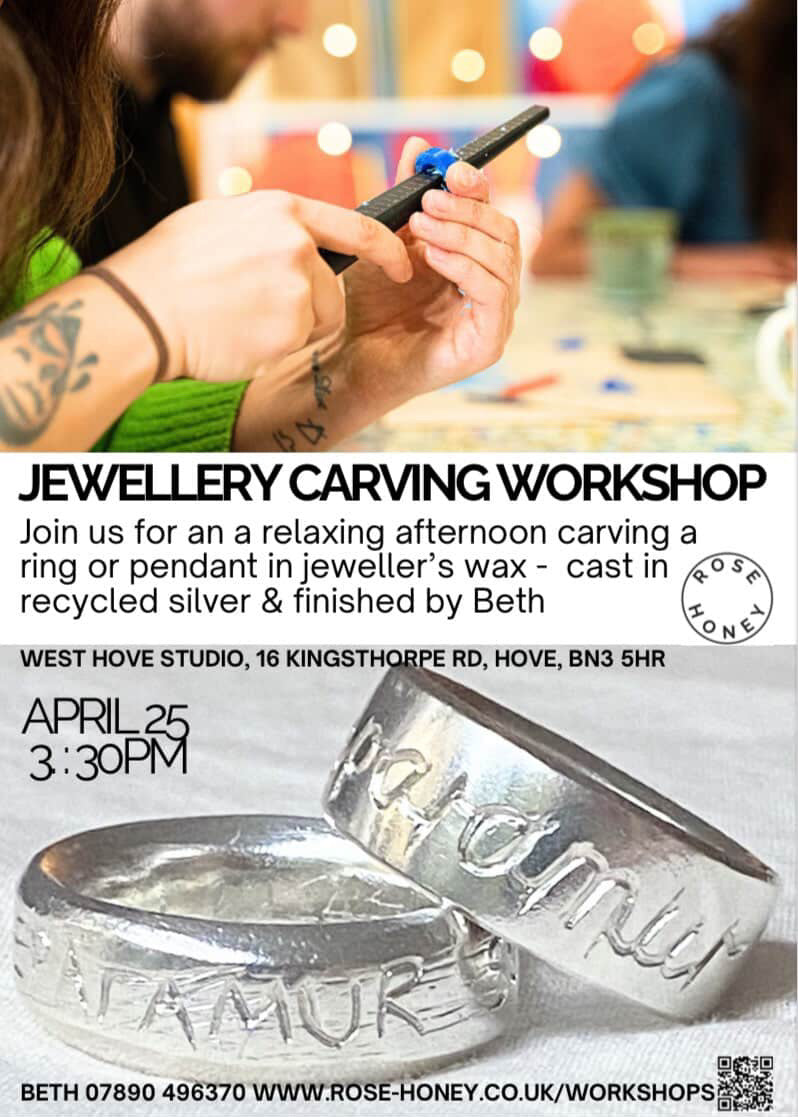 JEWELLERY CARVING WORKSHOP Pendant or Ring 14 June 2026, 2-4pm