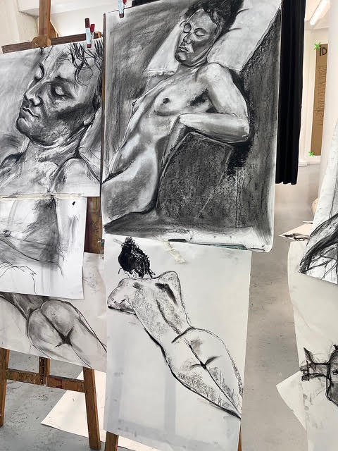Tutored life drawing class with Debbie Hinks at West Hove Studio, Hove