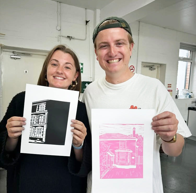 Beginners Linocut Workshop with Georgia Flowers – 1:1 or Pairs